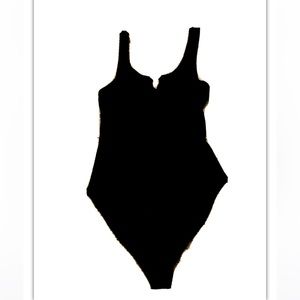 Black ribbed body suit, nwot